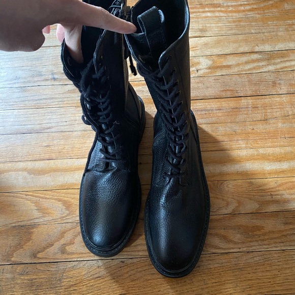 Zara leather combat boots - Picture 2 of 6